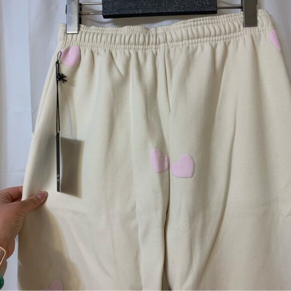 Brunette The Label Heart Joggers Almond Milk XS/S NWT - Picture 7 of 14